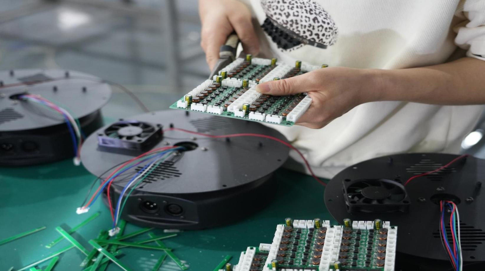Parts assembly at the Haochuang factory