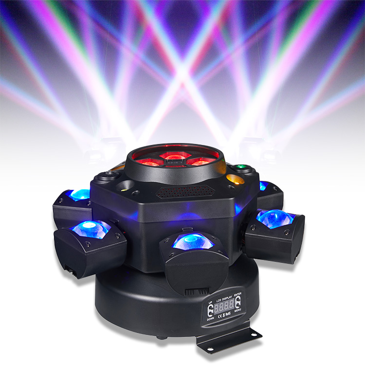Factory Oem/odm 120W RGBW LED Moving Head Sound-Activated Stage Lights DMX512 Laser Lighting Party Lights Professional Dj Lights