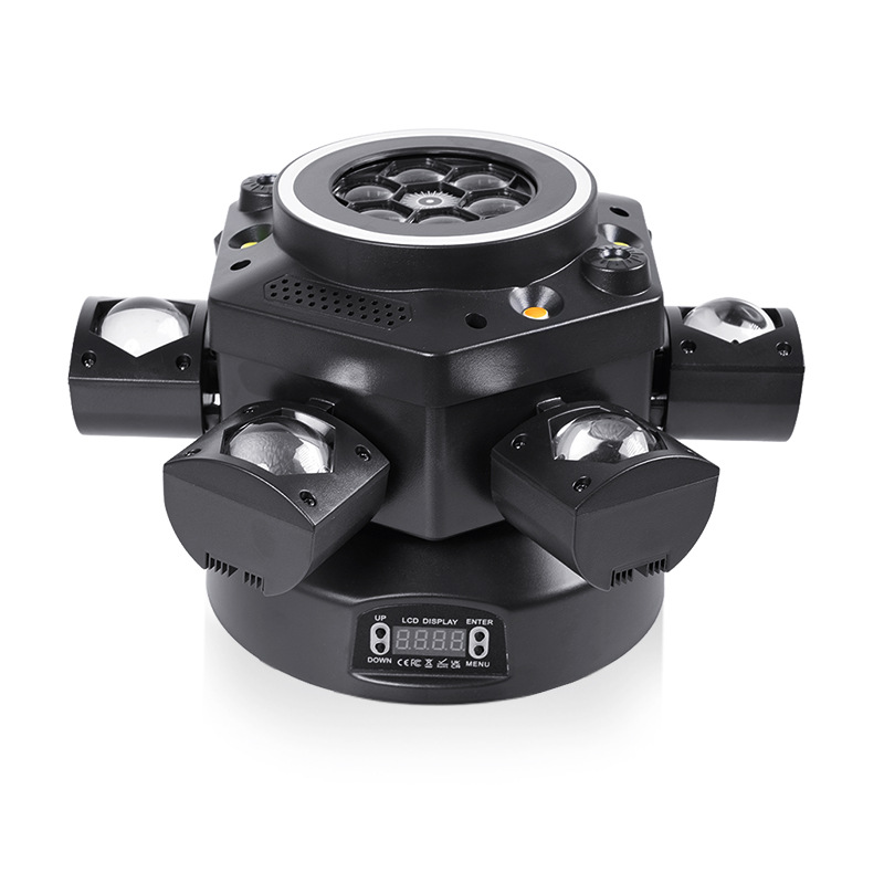 Small Diamond LED Stage Lights Pattern Six-Arm RGBW Emitting Laser Stock for Moving Head Party Beam Lights