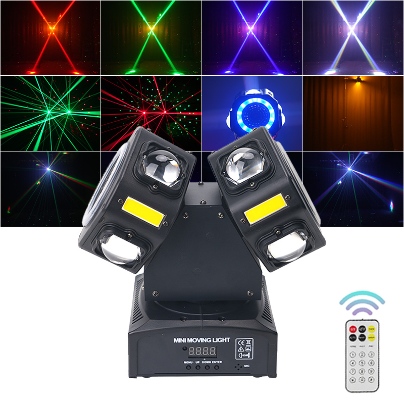 New 100W Mini Moving Head Stage Light LED PVC Material RGBW Indoor Event Lighting All-in-One Multi-Effect DJ Disco Party
